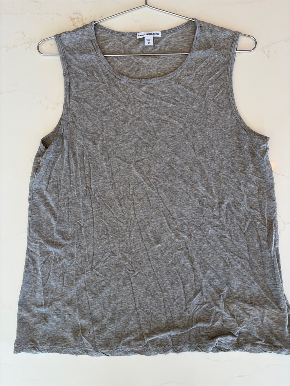 James Perse Heather Gray Scoop Neck Tank